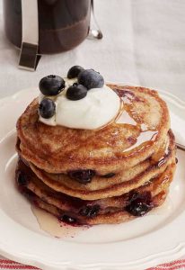 Wholemeal Blueberry Pancakes